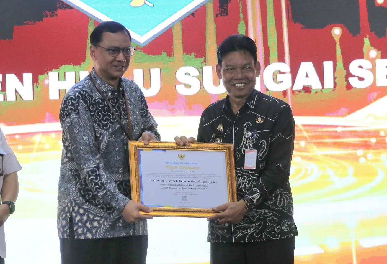 Pemkab HSS Raih Penghargan ANRI, Predikat A Pengawasan Kearsipan