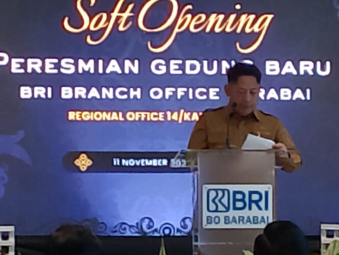 
 Peresmian gedung baru BRI Branch Office Barabai, di Jalan Ir P HM Noor, Barabai, Kabupaten HST. (foto: mdr) 