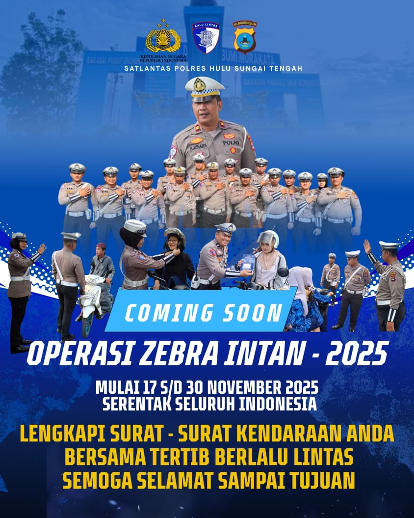 Operasi Zebra Intan 2025, Satlantas HST Awasi Tujuh Jenis Pelanggaran