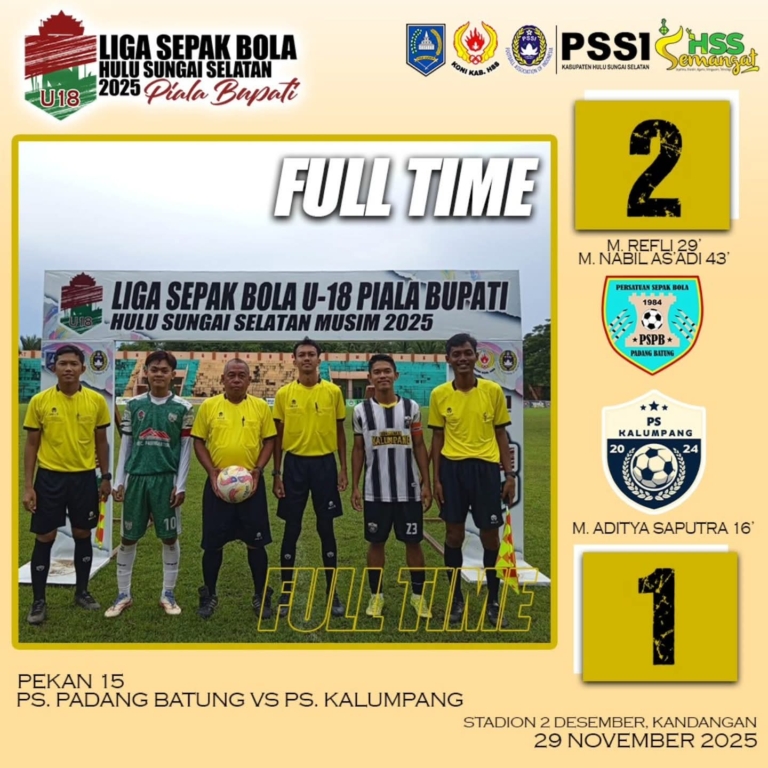 PS Padang Batung Menang Tipis atas PS Kalumpang, Peluang Juara Masih Terbuka