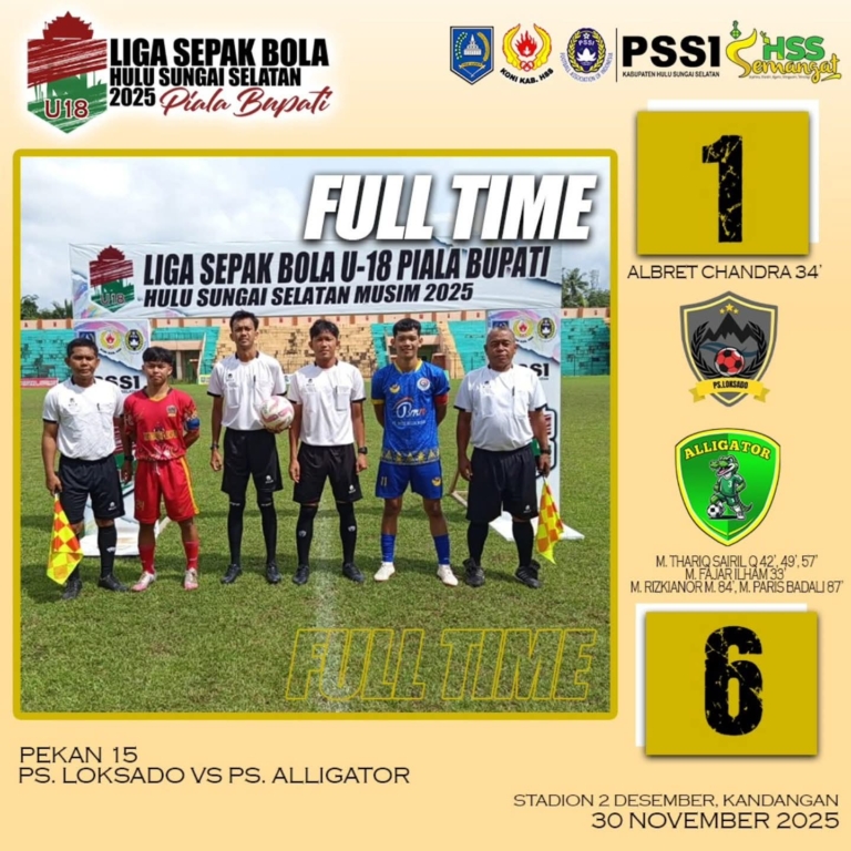 PS Alligator Tunddukkan PS Loksado, Perburuan Gelar Juara Sangat Sengit