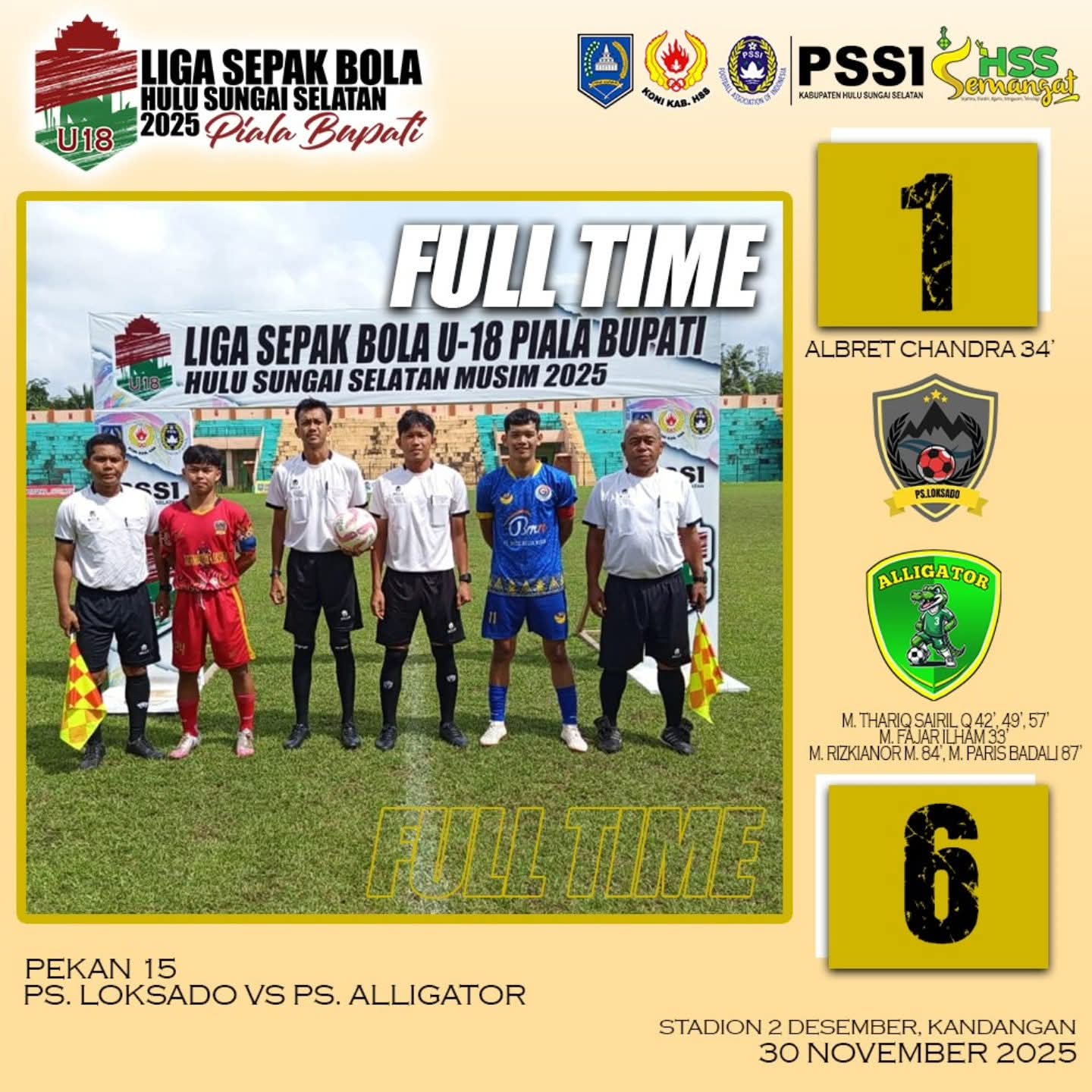 PS Alligator Tunddukkan PS Loksado, Perburuan Gelar Juara Sangat Sengit