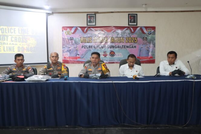 
 Angka Kejahatan di HST Berkurang di Tahun 2025, Termasuk Pelanggaran dan Laka Lantas