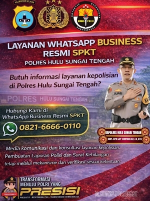 Polres HST Luncurkan Inovasi Layanan Publik Melalui WhatsApp