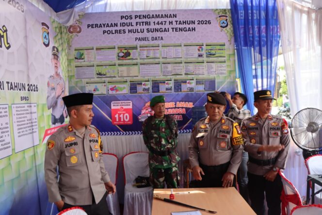 
 Kapolres HST Pastikan Pos Pengamanan Idulfitri Siap Layani Pemudik