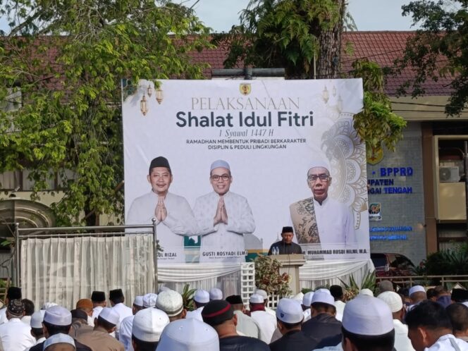 
 Salat Idul Fitri 1447 Hijriah di Taman Dwi Warna Barabai Diikuti Ribuan Masyarakat