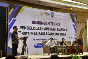 Bimtek SIAPDA, Wabup HSS Harap Aparatur Desa Tingkatkan Kinerja
