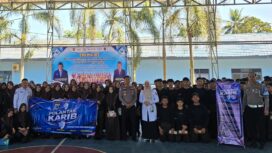 Satlantas Polres HSS menggelar kegiatan Police Goes to School, dalam upaya memberikan edukasi tertib berlalu lintas bagi pelajar SMAN 2 Kandangan.