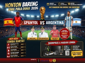 Kantor Kecamatan Pandawan Gelar Nobar Final Piala Dunia 2026. 