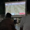 Wabup HSS Suriani mengikuti Nobar pertandingan sepak bola Piala Dunia 2026 di Lapangan Basket, Kawasan Lapangan Lambung Mangkurat, Kandangan.